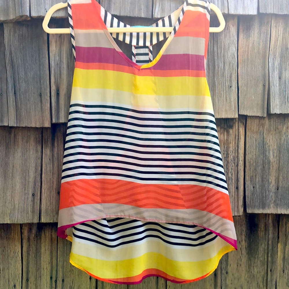 Funky, flowy top to add some pop to any outfit!